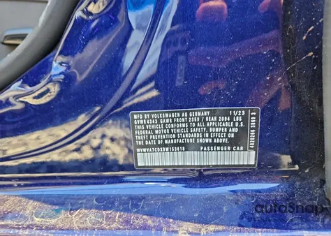 2024 Volkswagen Gti Autobahn from USA, damaged, VIN WVWVA7CDXRW153618